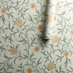 Scroll Wallpaper Thyme/Pear