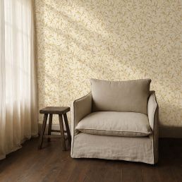 Scroll Wallpaper Vellum/Biscuit