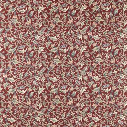 Scrolling Tulip Fabric Plum