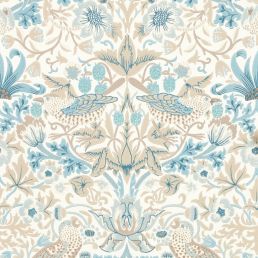 Simply Strawberry Thief Wallpaper Slate/Vellum