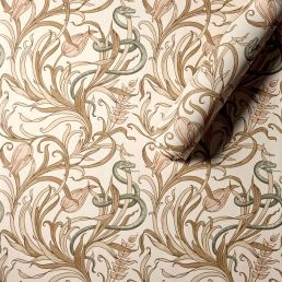 Snake & Tulip Wallpaper Blush/Eucalyptus