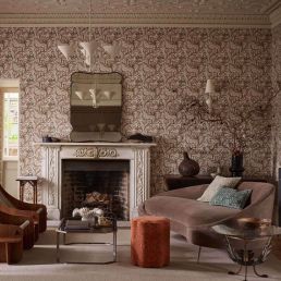 Snake & Tulip Wallpaper Blush/Eucalyptus
