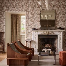 Snake & Tulip Wallpaper Blush/Eucalyptus
