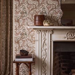 Snake & Tulip Wallpaper Blush/Eucalyptus