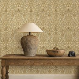 Snakeshead Wallpaper Gold/Linen