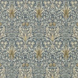 Snakeshead Wallpaper Indigo/Cumin