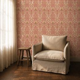 Snakeshead Wallpaper Madder/Gold