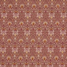 Snakeshead Velvet Fabric Crimson/Saffron