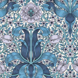 Spring Thicket Wallpaper Indigo/Lilac