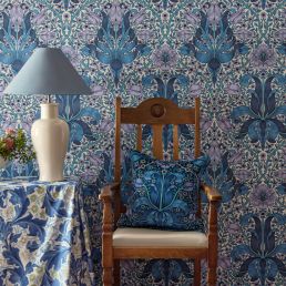 Spring Thicket Wallpaper Indigo/Lilac