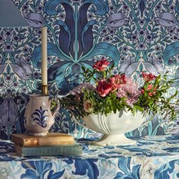 Spring Thicket Wallpaper Indigo/Lilac