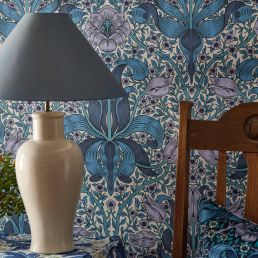 Spring Thicket Wallpaper Indigo/Lilac