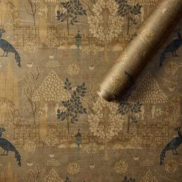 Squire's Topiary Wallpaper Mirror Gold