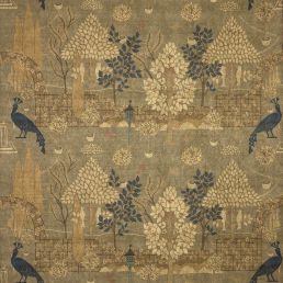 Squire's Topiary Wallpaper Mirror Gold