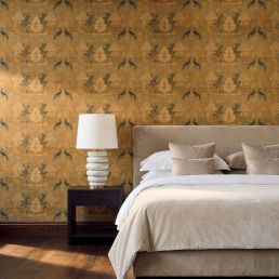 Squire's Topiary Wallpaper Mirror Gold