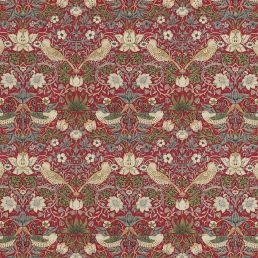 Strawberry Thief Fabric Crimson/Slate