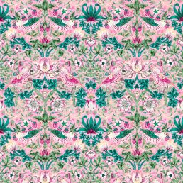 Strawberry Thief Wide Width Wallpaper Miami Strip