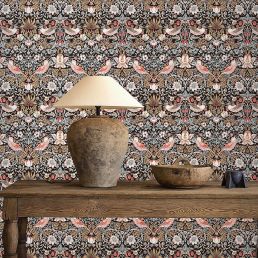 Strawberry Thief Wide Width Wallpaper Old Fashioned