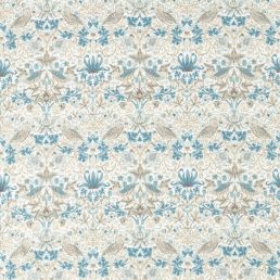 Simply Strawberry Thief Fabric Slate/Vellum