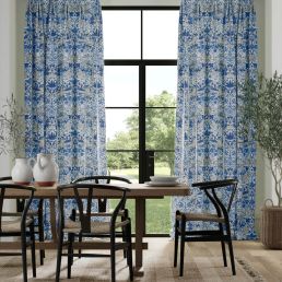 Simply Strawberry Thief Fabric Woad