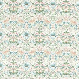 Simply Strawberry Thief Fabric Cochineal/Willow