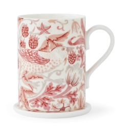 Strawberry Thief Mug & Coaster Set, Madder Madder