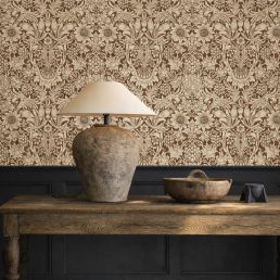 Sunflower Wallpaper Chocolate/Cream