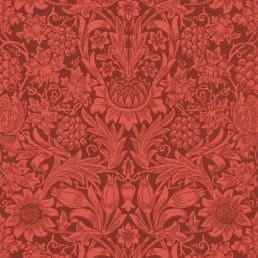 Sunflower Wallpaper Chocolate/Red