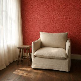 Sunflower Wallpaper Chocolate/Red