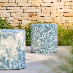 Thistle Weave Outdoor Fabric Woad