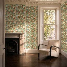 Trellis Wallpaper Sage/Rose