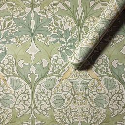 Voysey's Damask Wallpaper Apple Green