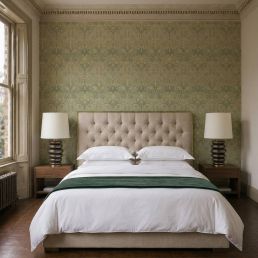 Voysey's Damask Wallpaper Apple Green