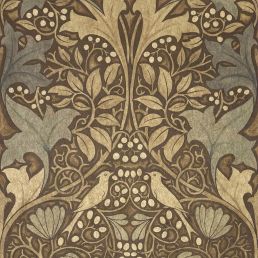 Voysey's Damask Wallpaper Bronzed Walnut