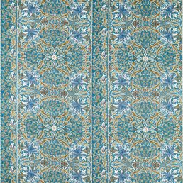 Walthamstow Fabric Teal/Ochre