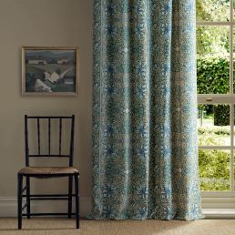 Walthamstow Fabric Teal/Ochre