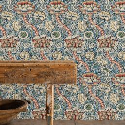 Wandle Wallpaper Indigo/Madder