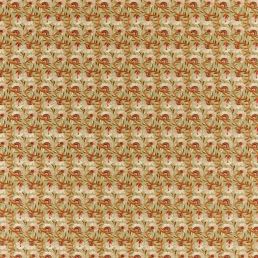 Wardle Embroidery Fabric Olive/Brick