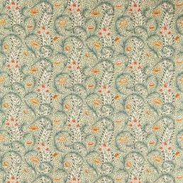Wild Tulip & Vine Fabric Bayleaf/Ochre