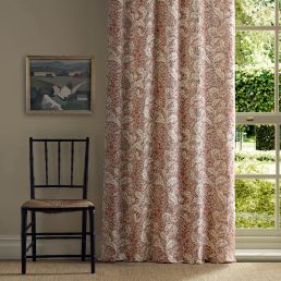 Wild Tulip & Vine Fabric Linen/Plum