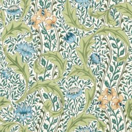 Wild Tulip & Vine Wallpaper Nettle/Woad