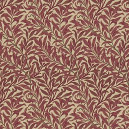 Willow Boughs Weave Fabric Crimson/Manilla