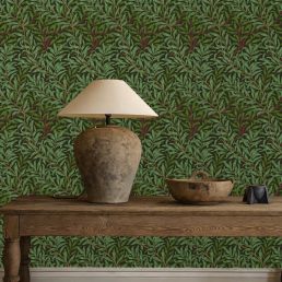 Willow Boughs Wallpaper Bitter Chocolate