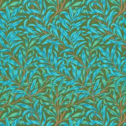 Willow Boughs Wallpaper Olive/Turquoise
