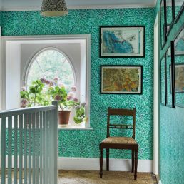 Willow Boughs Wallpaper Sky/Leaf Green