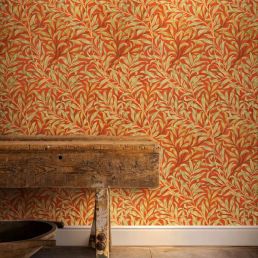 Willow Boughs Wallpaper Tomato/Olive