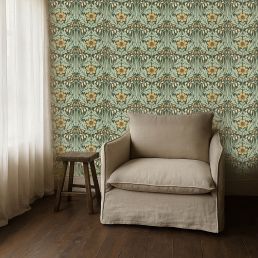 Woodbell & Anemone Wallpaper Bayleaf/Manilla
