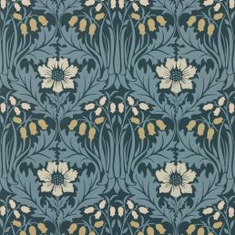 Woodbell & Anemone Wallpaper Indigo