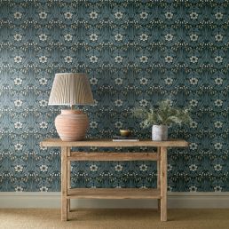 Woodbell & Anemone Wallpaper Indigo