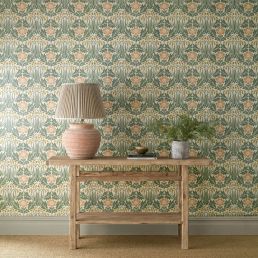 Woodbell & Anemone Wallpaper Rose/Sage